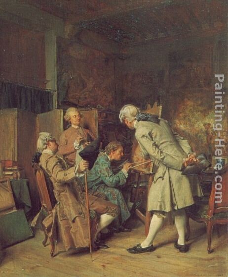 Jean-Louis Ernest Meissonier The Lovers of Painting